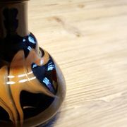 Vase soliflore en verre marbré signé maure viel