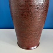 Large textured dark ceramic vase