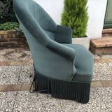 Emerald green toad armchair