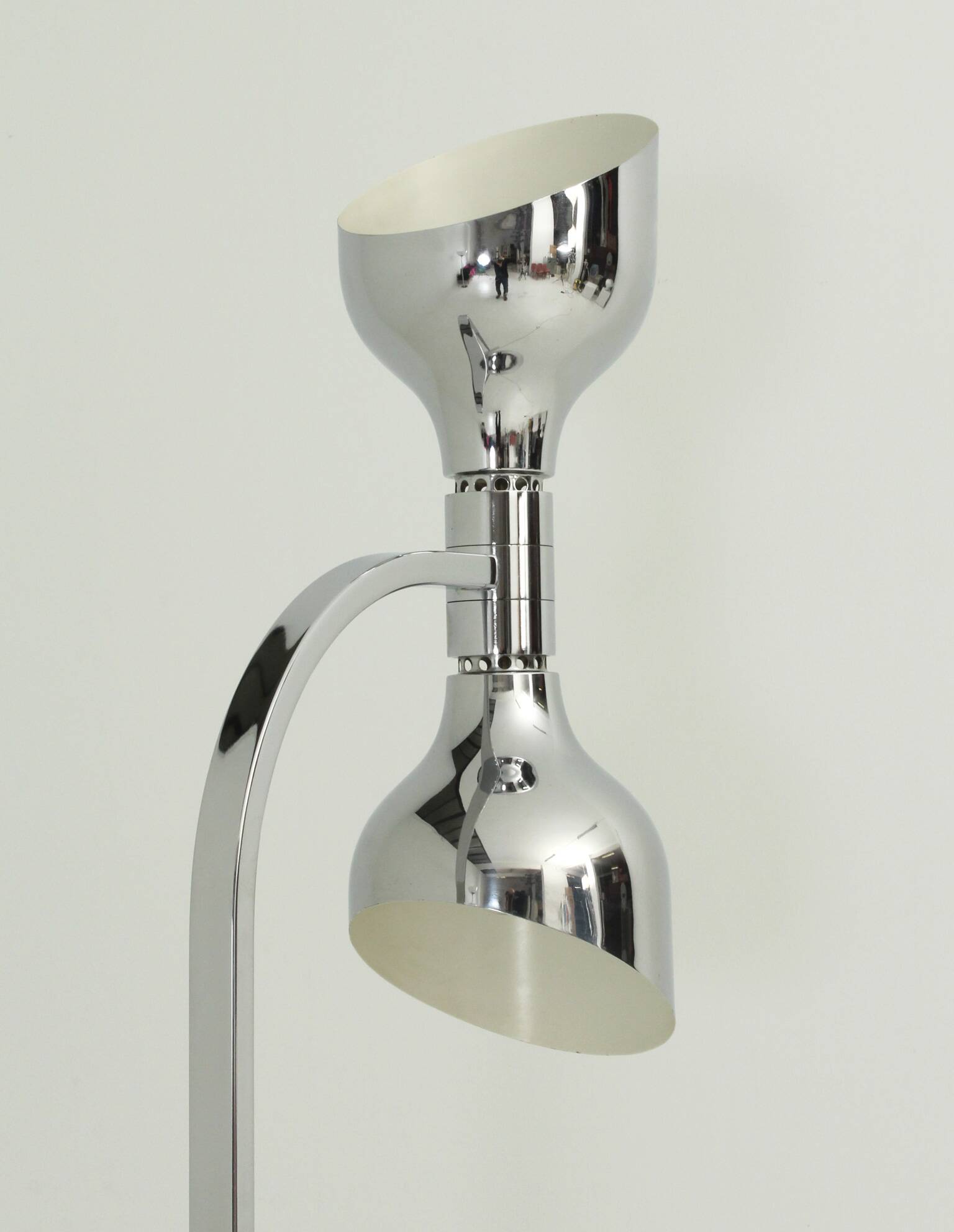 Chromed floor lamp AM/AS by Franco Albini for Sirrah, Italy, 1969