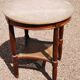 Old art deco style pedestal table with pink marble top