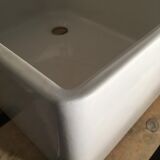 Enamelled stoneware double sink 40