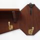 Art Deco coatrack in oak and copper, Belgium 1920s