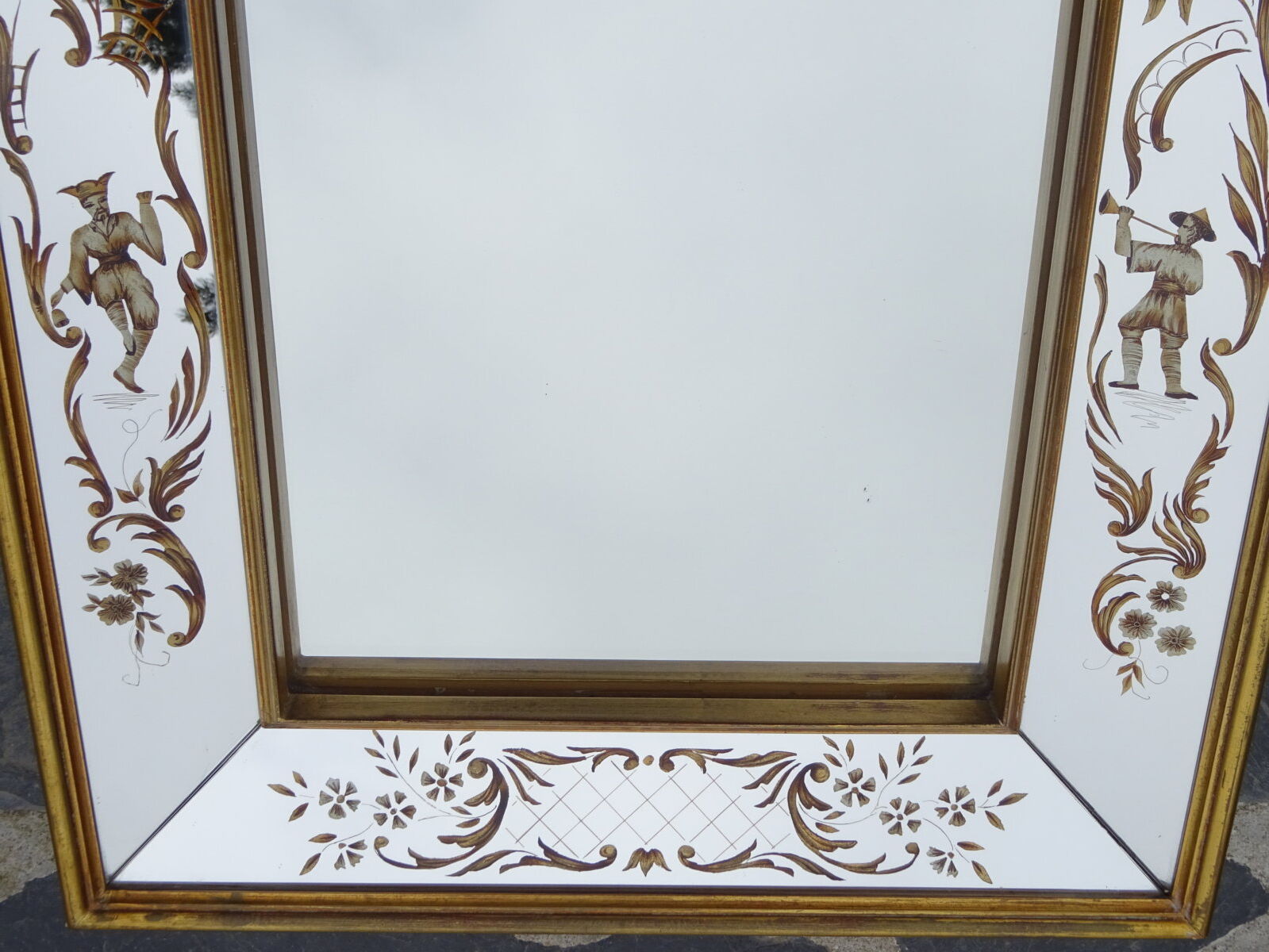 Venetian mirror with parecloses 54x45cm