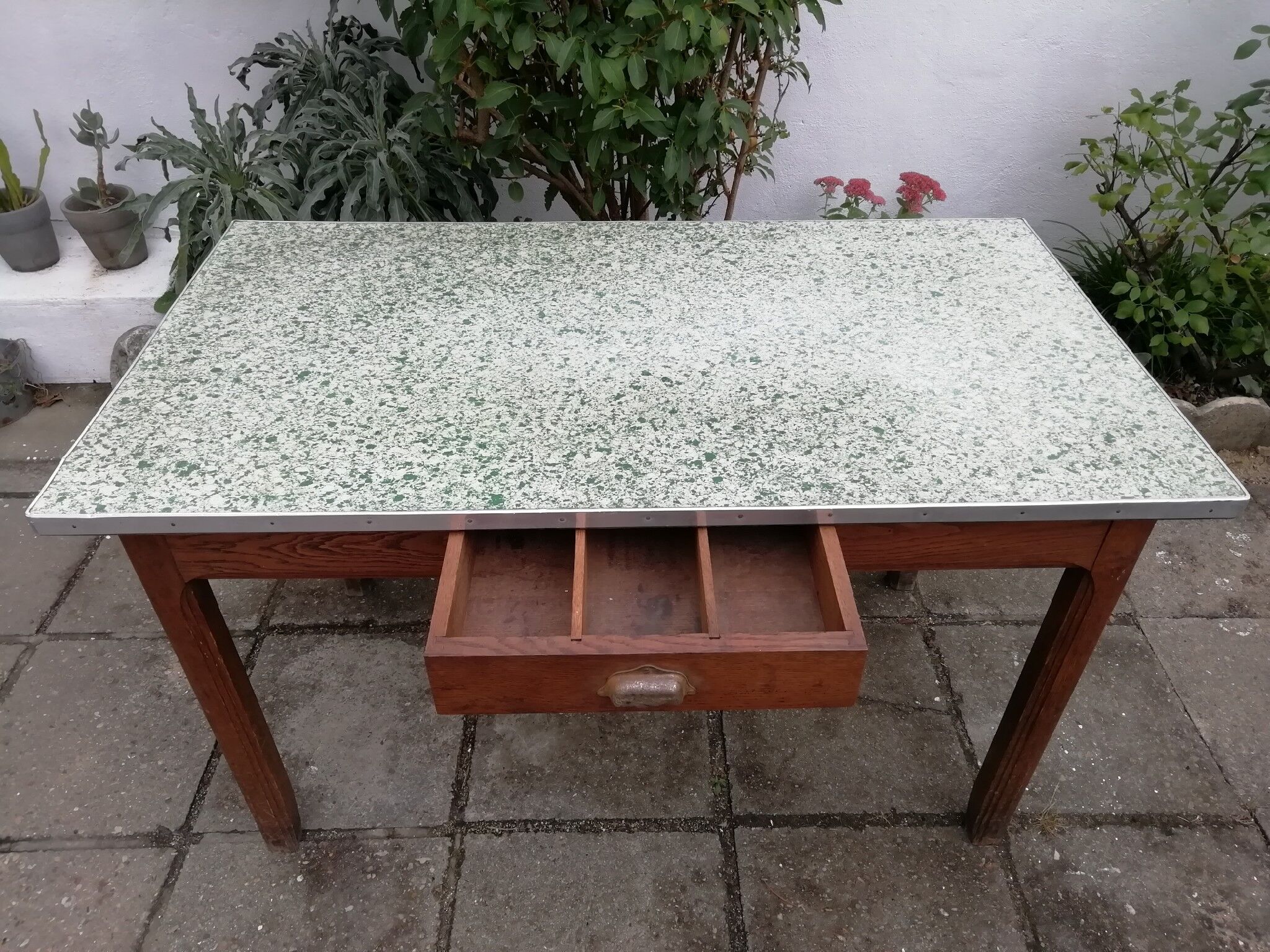 1950s oak kitchen table