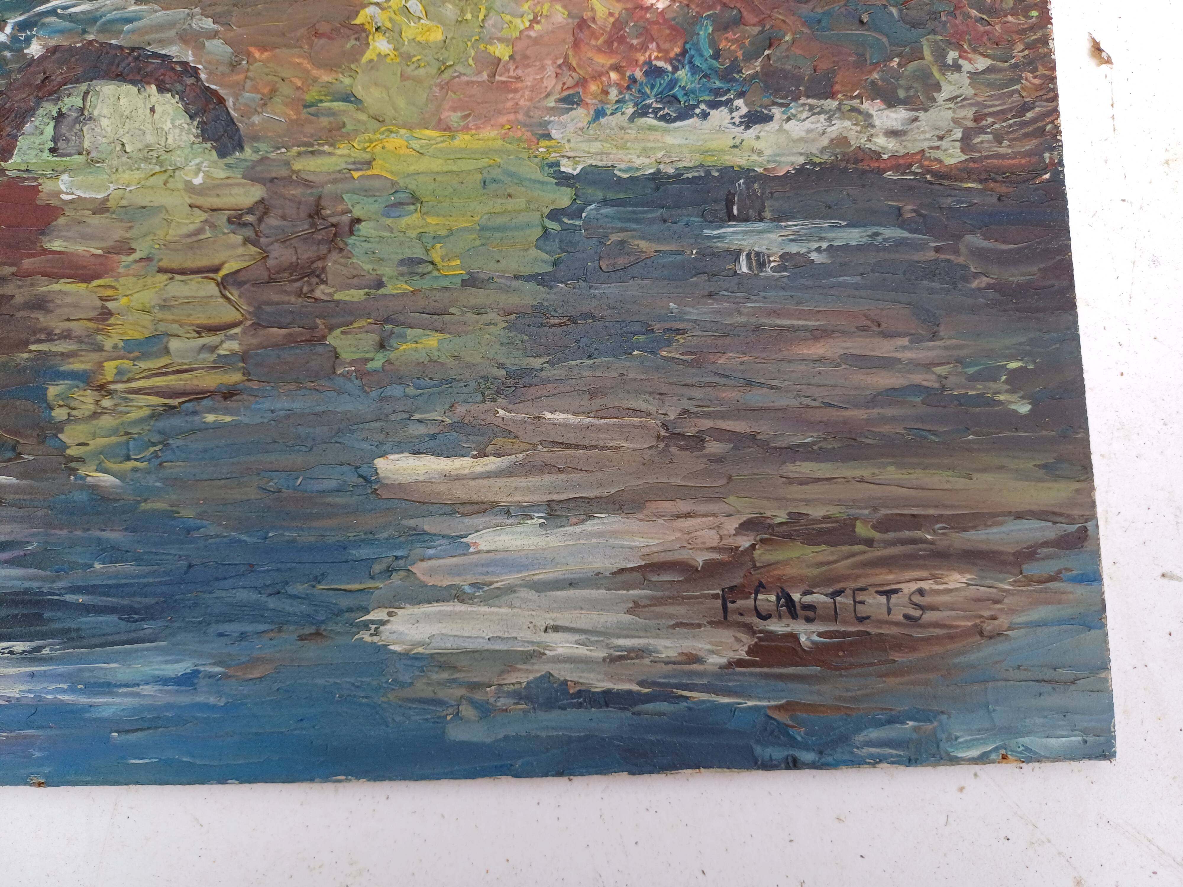 Oil on Panels 19th by F.Castet