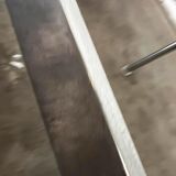 Vintage chrome coffee table / coffee table with glass