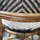 Set of 4 rattan armchairs