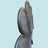 Vintage black rattan headboard 142cm