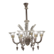 Extraordinary Art Decò Barovier e Toso Chandelier, Murano “Bubble” Glass, 1940s