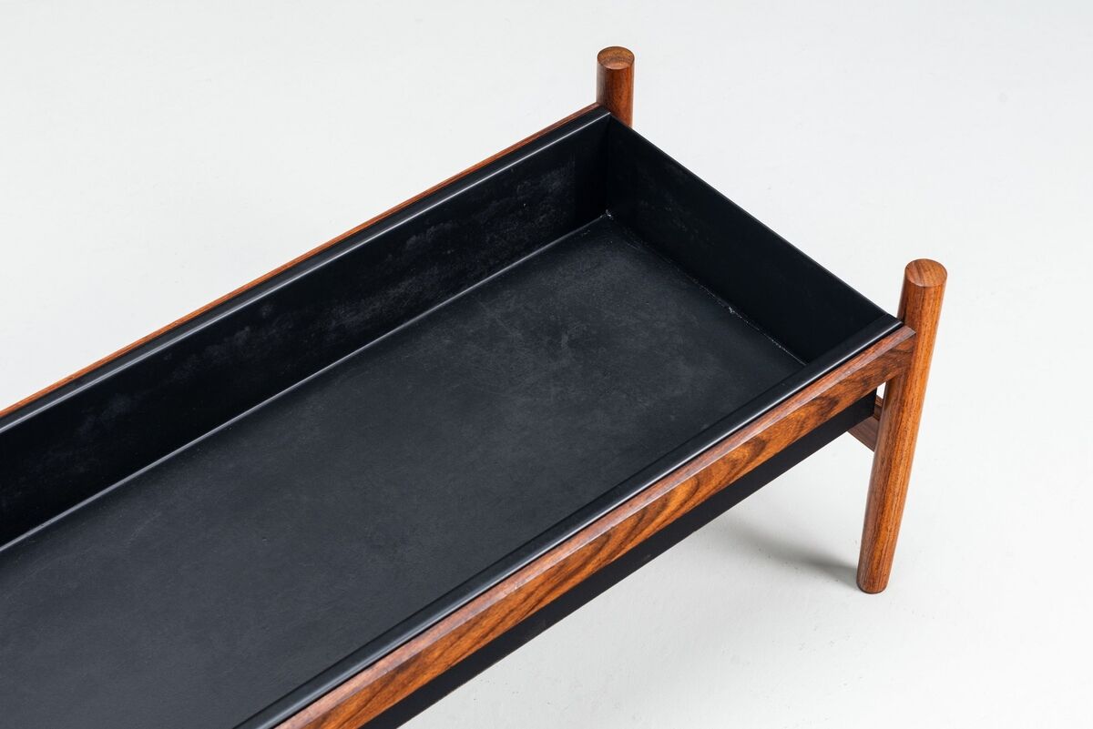 Hugo Frandsen large planter in rosewood Spottrup Denmark 1960