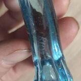 Lot of 4 green knife holders from Biot, peridot, 1970.