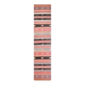 Tapis Kilim en laine et coton turc fait main vintage des années 1970, 78x254.