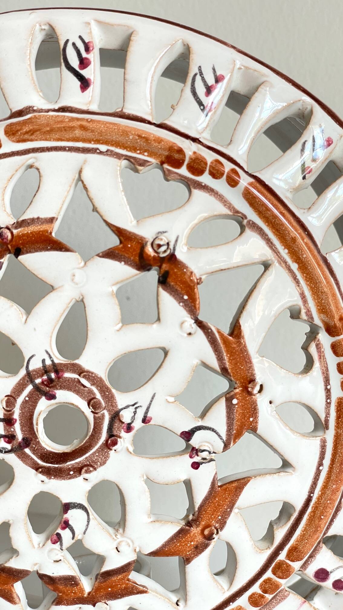 Handcrafted ceramic wall light