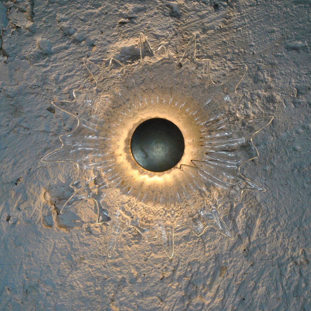 Glass wall light, 1960s