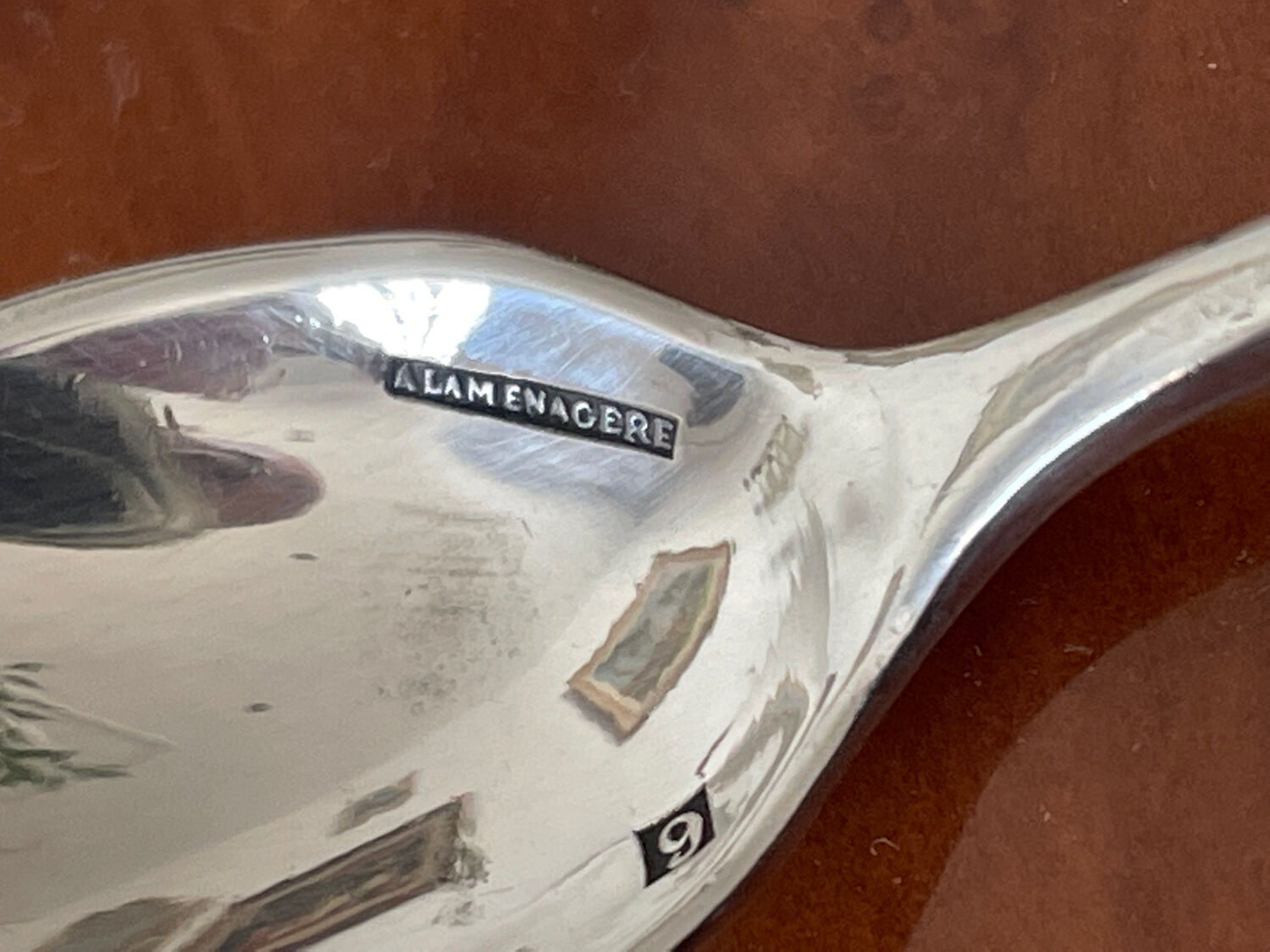 Duo of small salt spoons silver metal.