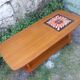 Table basse vintage teck et céramique