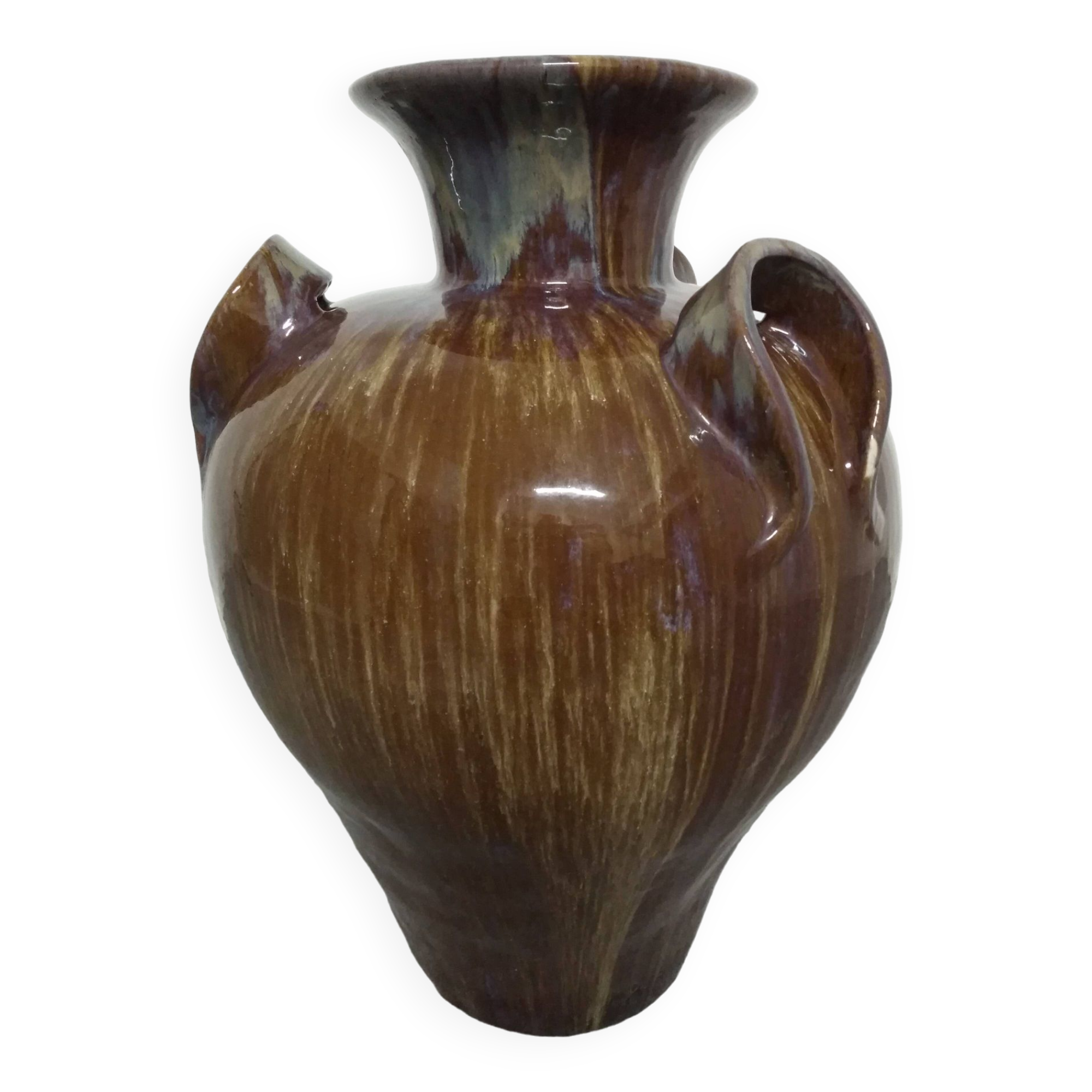 XXL jar or vase in late 19th century enamelled stoneware