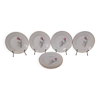 Set of 8 dessert plates Moulin des Loups Orchies model Pavie