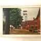 1930s French oil painting on canvas, industrial site with mine in Northern France