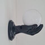 Opaline and porcelain wall light