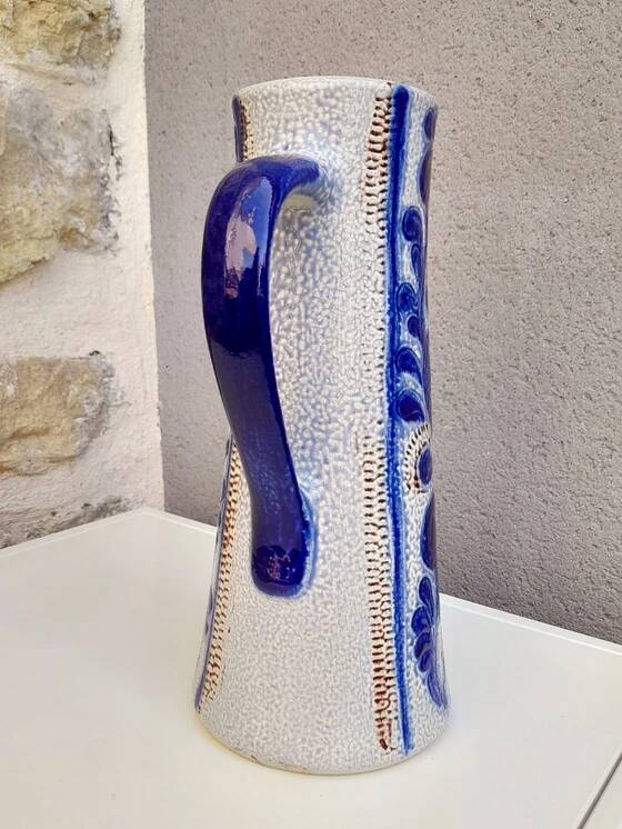 Betschdorf Alsace stoneware pitcher 1970