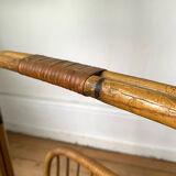 Vintage rattan magazine holder