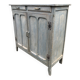 Parisian sideboard painted in blue with 2 doors and 2 drawers.