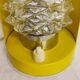 Metal and glass table lamp. Spain, 1970s.