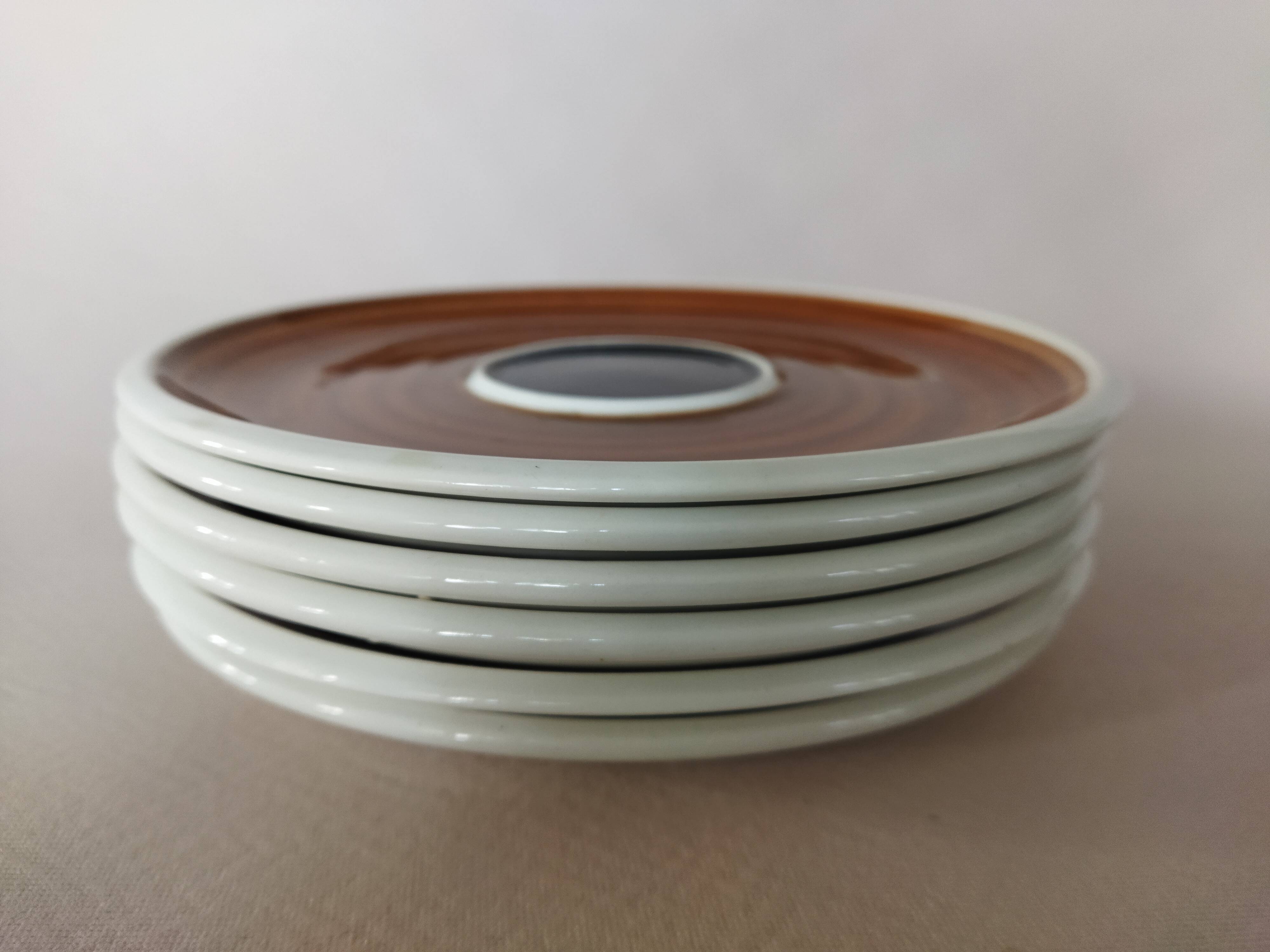Lot de 6 soucoupes Kimono Boch La Louvière