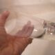 Paire vases  coupes verre souffle & monture fer forge "arum" vintage