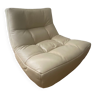 Château d'Ax beige leather armchair