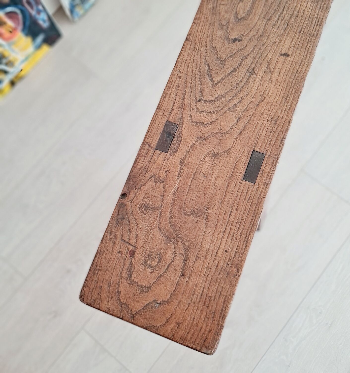 Old wooden farm bench