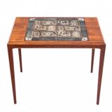 Side table with ceramics, Denmark, 1960s. After renovation.