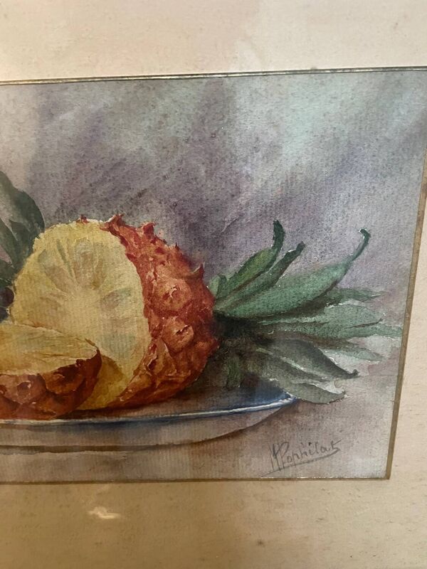 Tableau nature morte à l’ananas