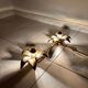 Vintage set of two messing flower wall lamps