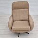 Fauteuil pivotant et son repose-pieds, laine
