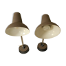 Lot de deux anciennes lampes chrome
