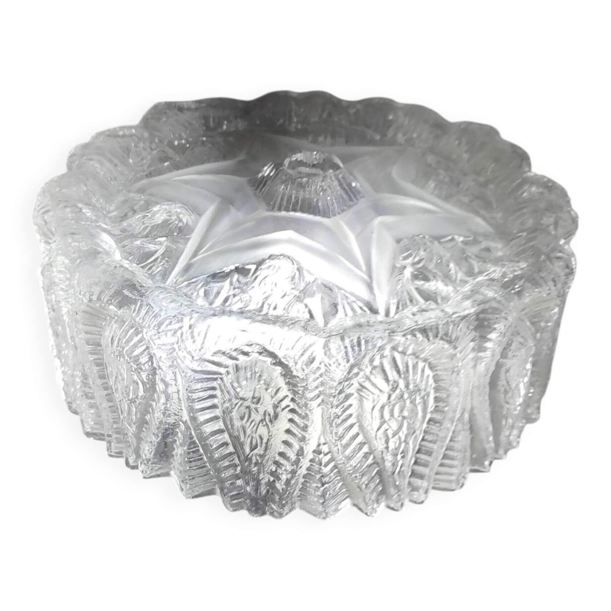 Ceiling light, moulded glass wall sconce - 1960s-70s