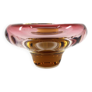 Cendrier vide-poche en verre soufflé • Tchécoslovaquie • Circa 1960