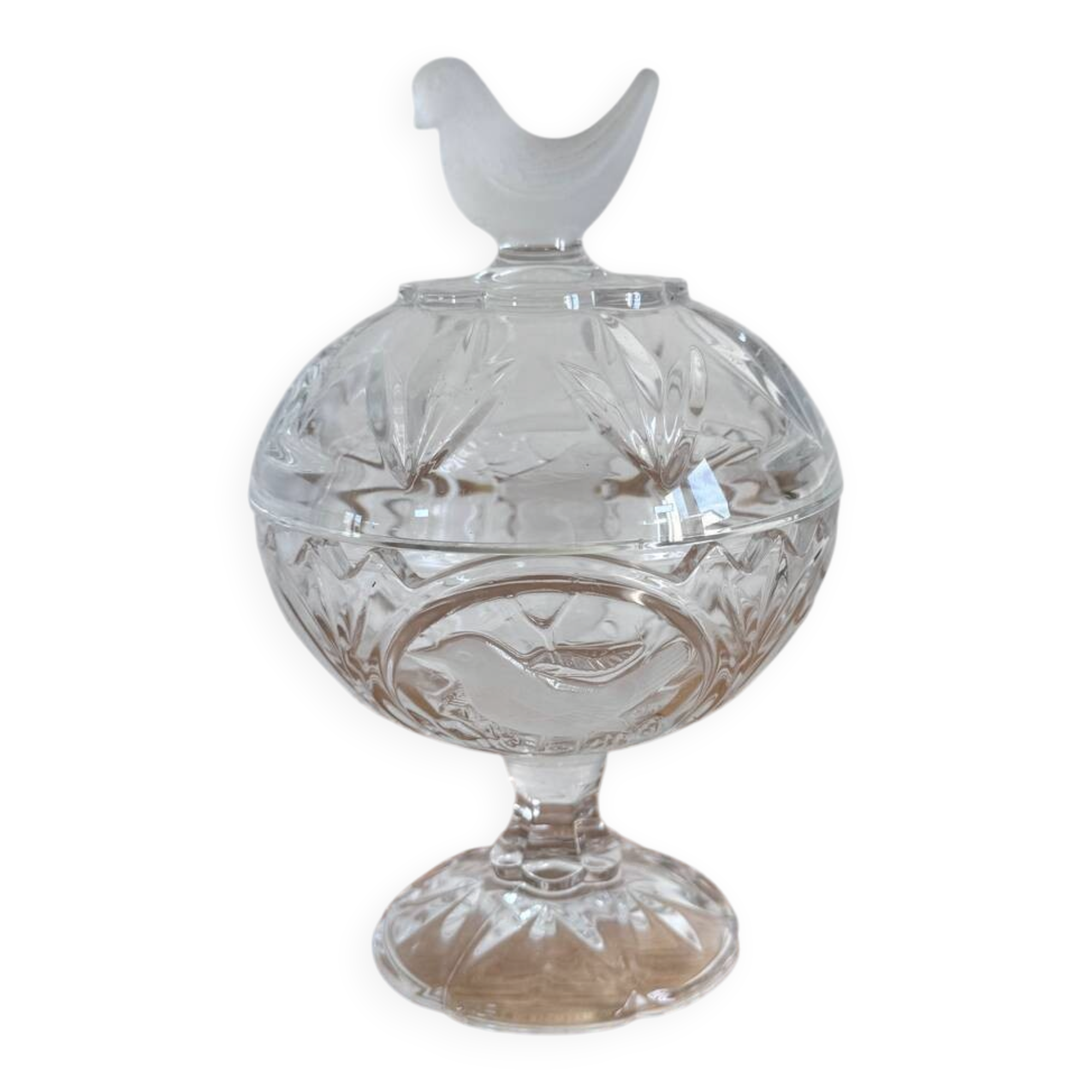 Vintage crystal bird bonbonnière
