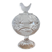 Bonbonnière vintage oiseaux cristal