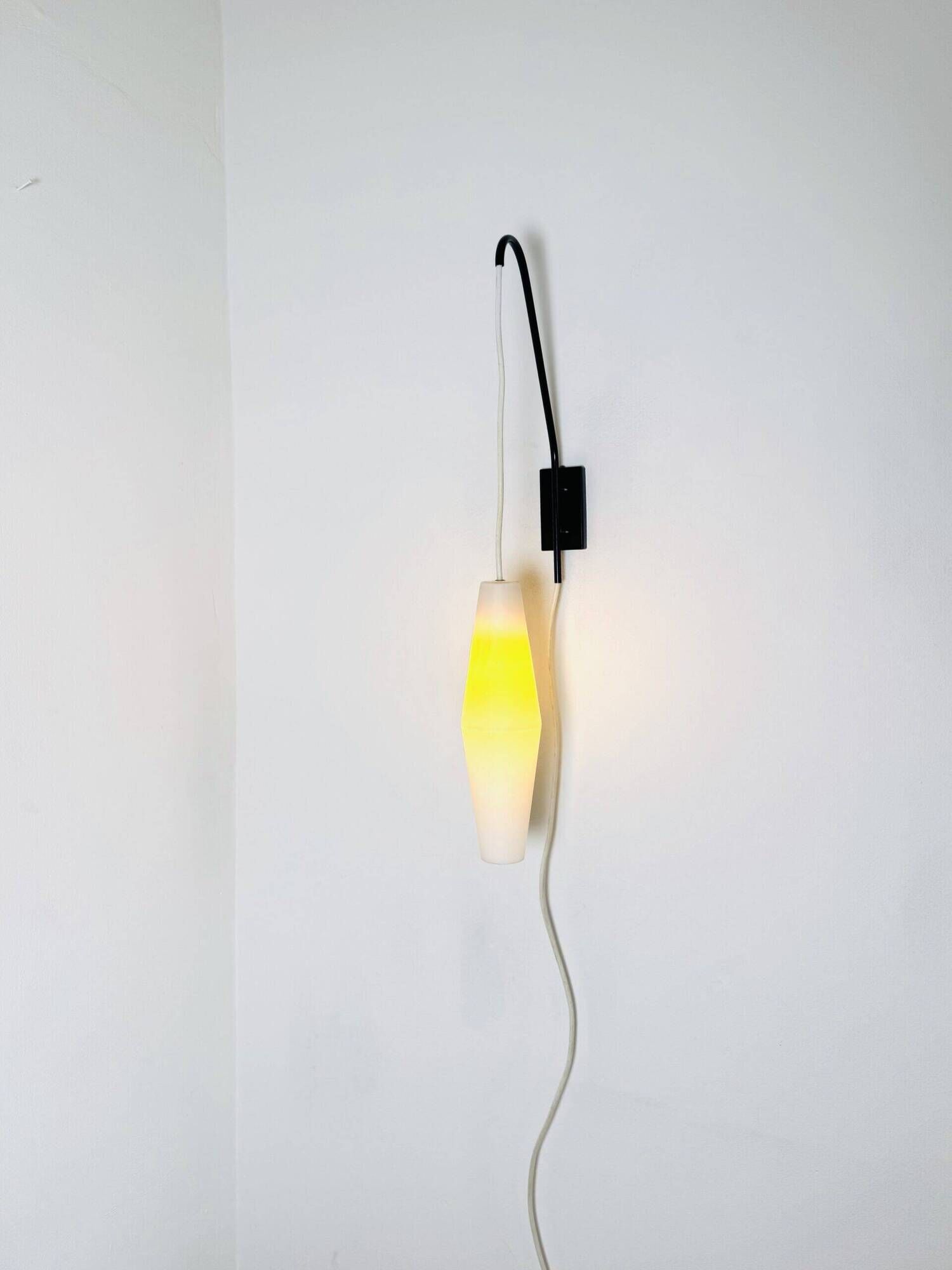 Floating Wall Lamp In Matt Opal Glass By Philips, The Netherlands 1960S