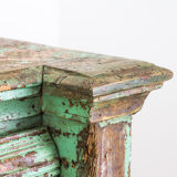 Green French antique cabinet