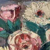 Tableau ancien nature morte fleurs