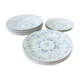 Set of 14 plates Copenhagen Boch brothers Keramis