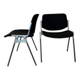 Chaises DSC noire de Giancarlo Piretti pour Castelli années 60/70