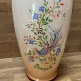 Large pink opaline vase