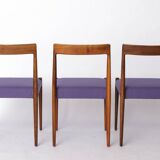 Lot de 6 chaises de salle à manger vintage en palissandre par Lübke, Allemagne, années 1970