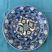 Handmade ceramic collector's plate, glazed with enamels, signed by Adiguzel Gini, Türkiye